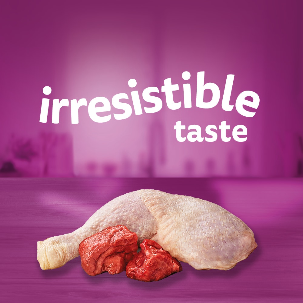 WHISKAS® 1+ Years Adult So Meaty Wet Cat Food with Poultry In Gravy - 4