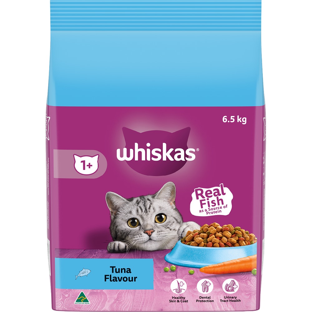 WHISKAS® 1+ Years Adult Dry Cat Food with Tuna Flavour - 1