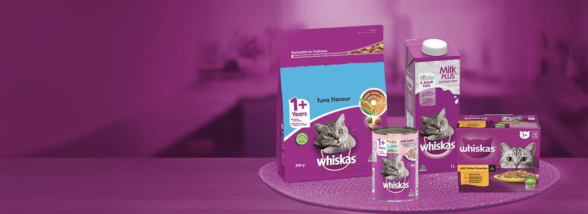 whiskas product landing hero image