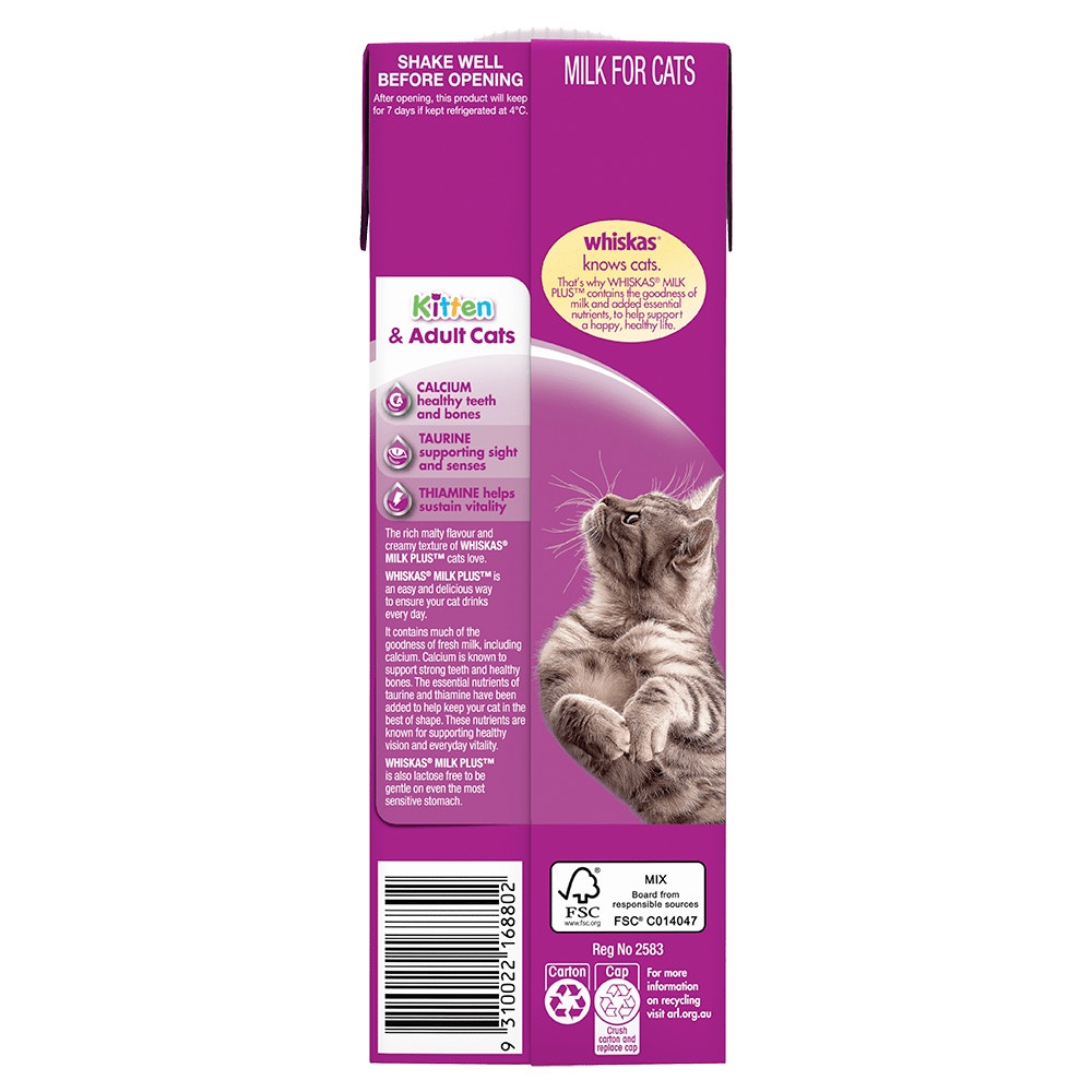 WHISKAS® Milk Plus 1L Carton - 2
