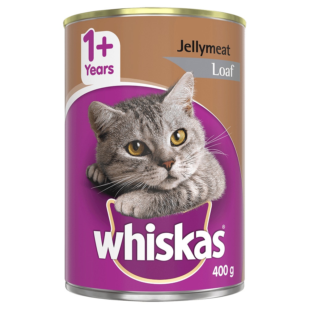 WHISKAS® 1+ Years Adult Wet Cat Food Jelly Meat Loaf 400g Can - 1